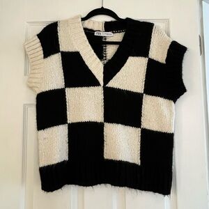Checkered Sweater Vest